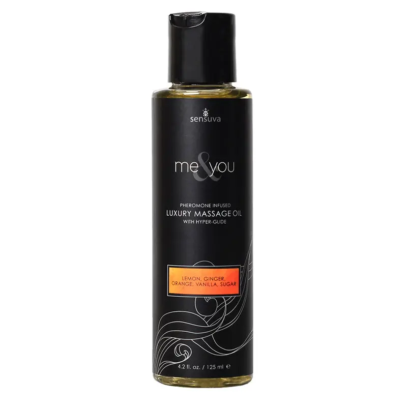 Sensuva Me & You Pheromone-Infused Luxury Massage Oil Sugar And Citrus 4.2 Oz. 1