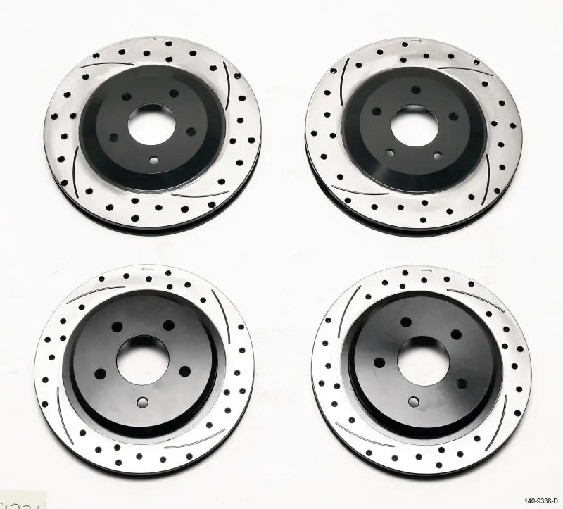 Wilwood Rotor Kit Front/Rear-Dimpled/Slotted 97-04 Corvette C5 All/ 05-13 C6 Base 1