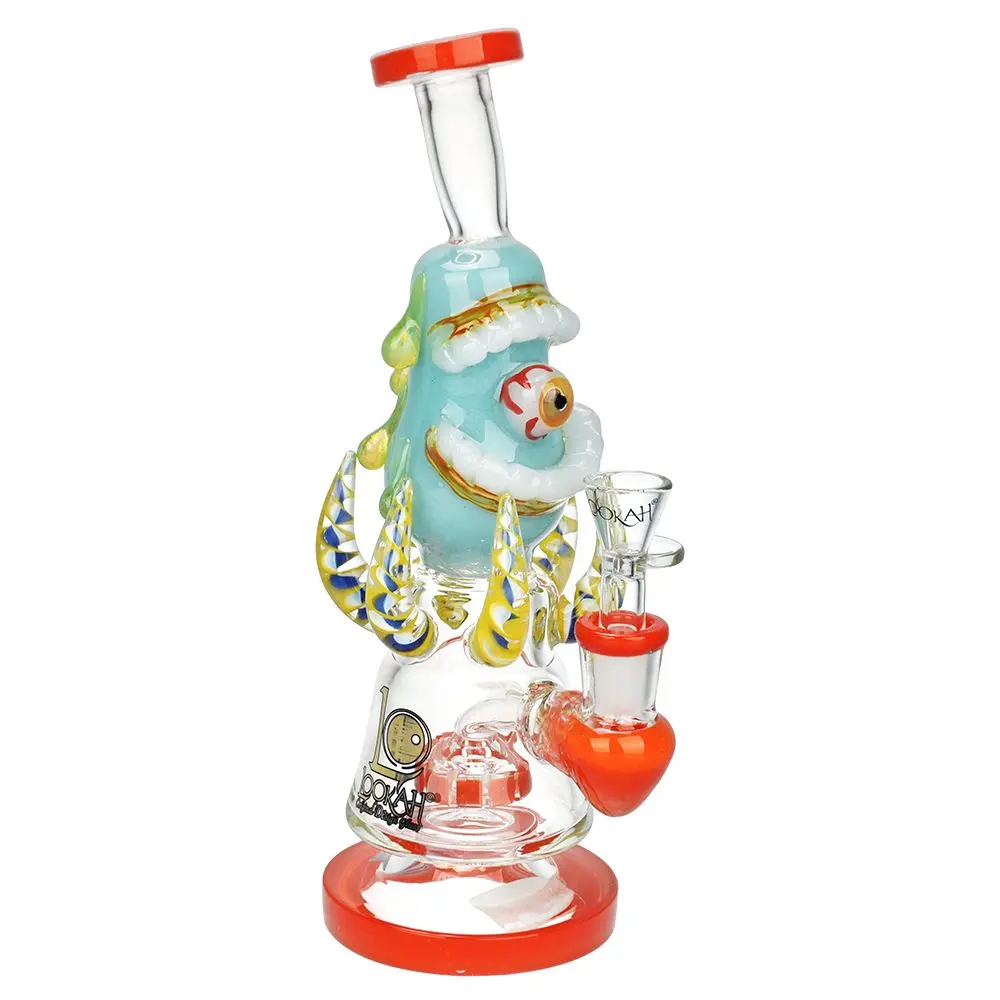 Lookah Glass Evil Eye Water Pipe - 9.75" / 14Mm F 1
