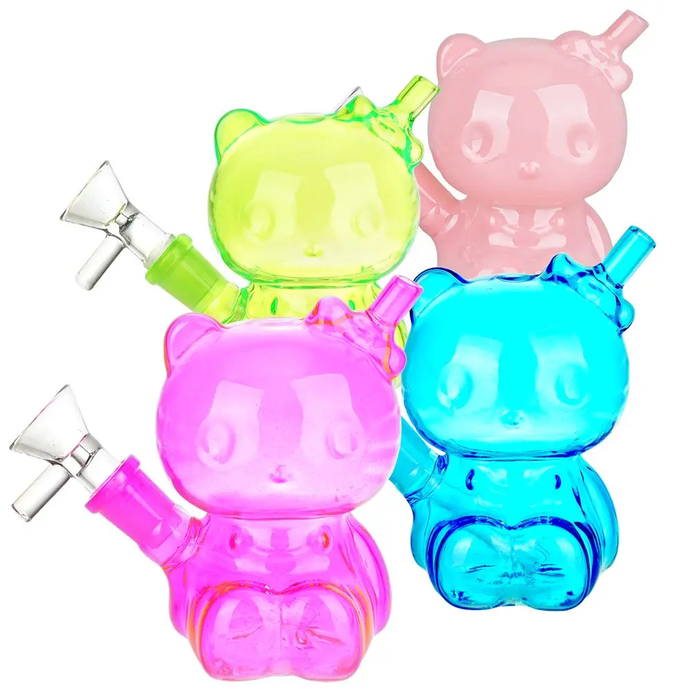 Hello Kitty Glass Water Pipe - 4" / 14Mm F 1