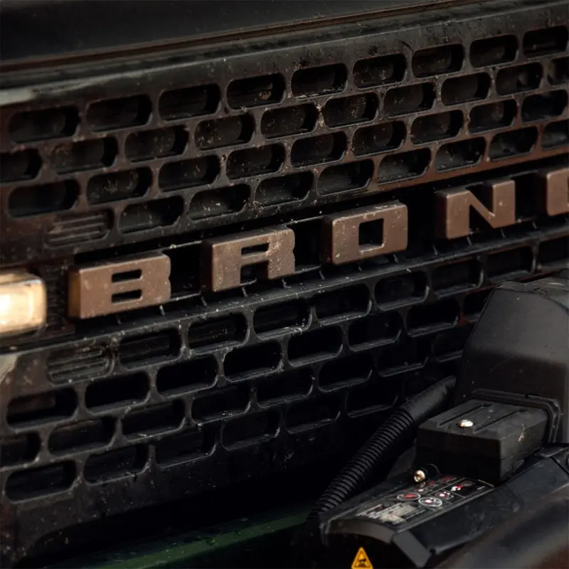 Ford Racing 2021+ Bronco Grille Lettering Overlay Kit - Bronze 1