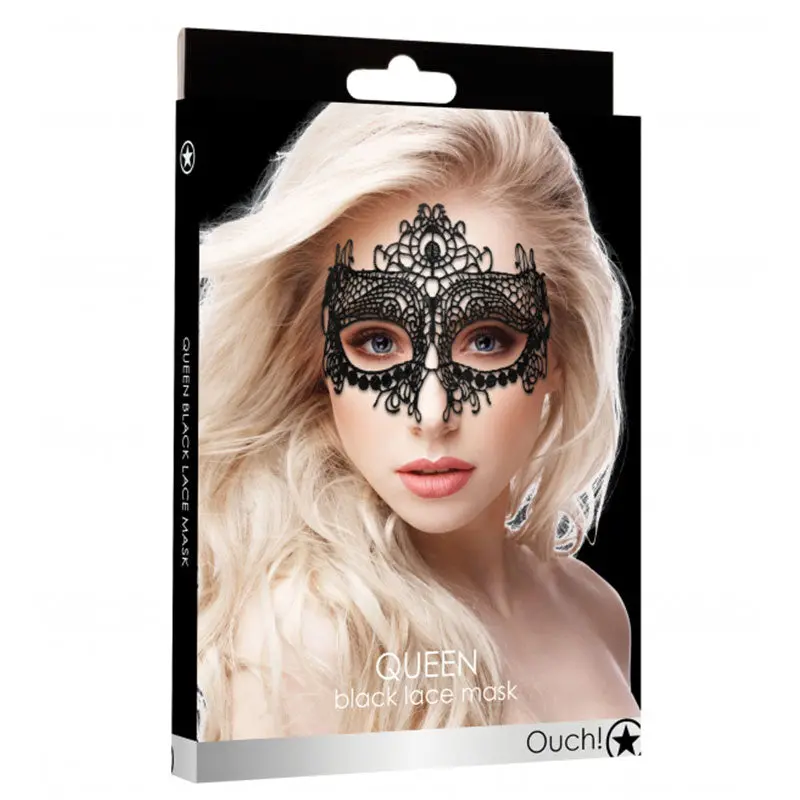 Ouch! Queen Lace Eye Mask Black 1