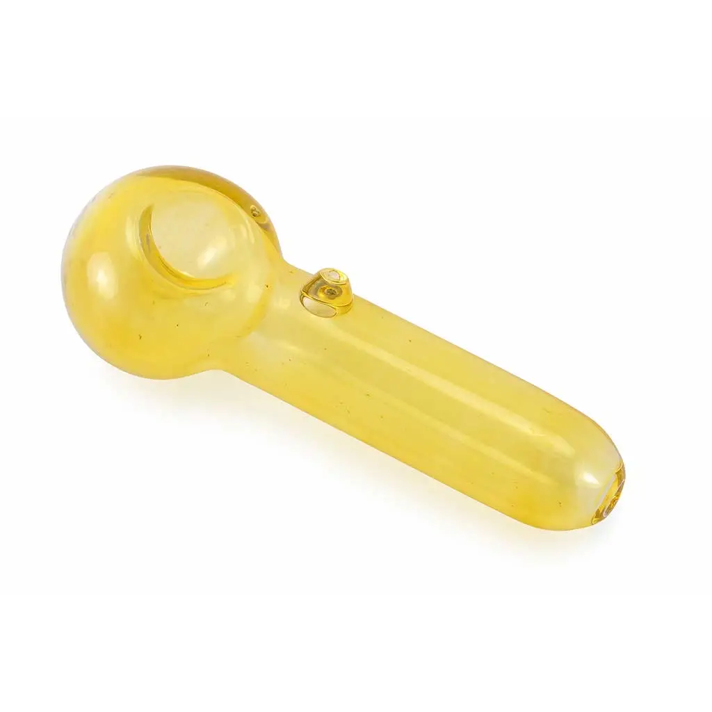 Glass Hand Pipe With Silver Fumed 1
