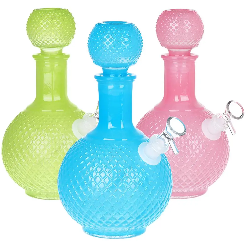 Vintage Decanter Solid Color Glass Water Pipe - Cruet / 9.75" / 14Mm F / Colors Vary 1