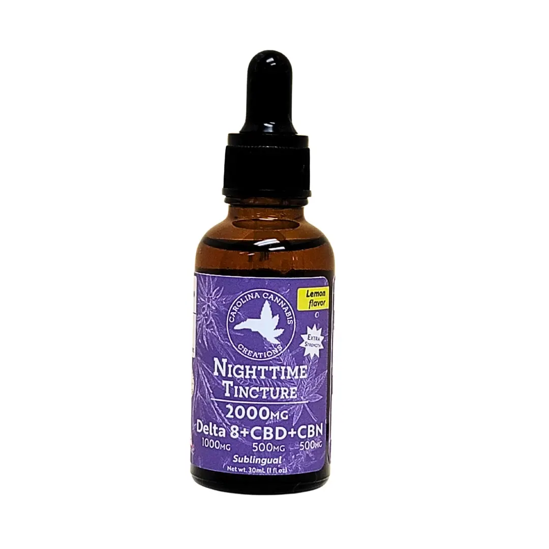 Nighttime Tincture 2000Mg | Delta 8, Cbn, Cbd | Lemon | Carolina Cannabis Creations 1