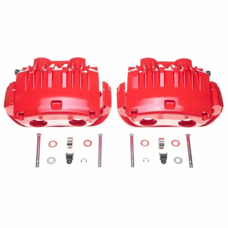 Power Stop 94-98 Ford Mustang Front Red Calipers W/Brackets - Pair 1