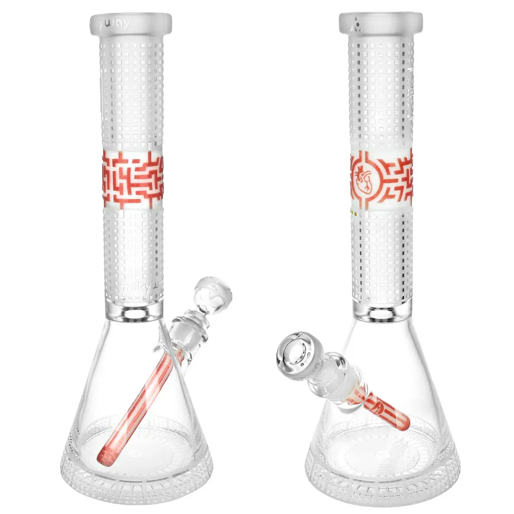 Milkyway Glass Bio-Grid Beaker Water Pipe - 15"/14Mm F 1