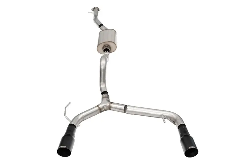 Corsa 21-24 Ford Bronco 2.3L 4-Door 2.75In Cat-Back Dual Rear Exhaust W/ 4In Straight-Cut Black Tips 1