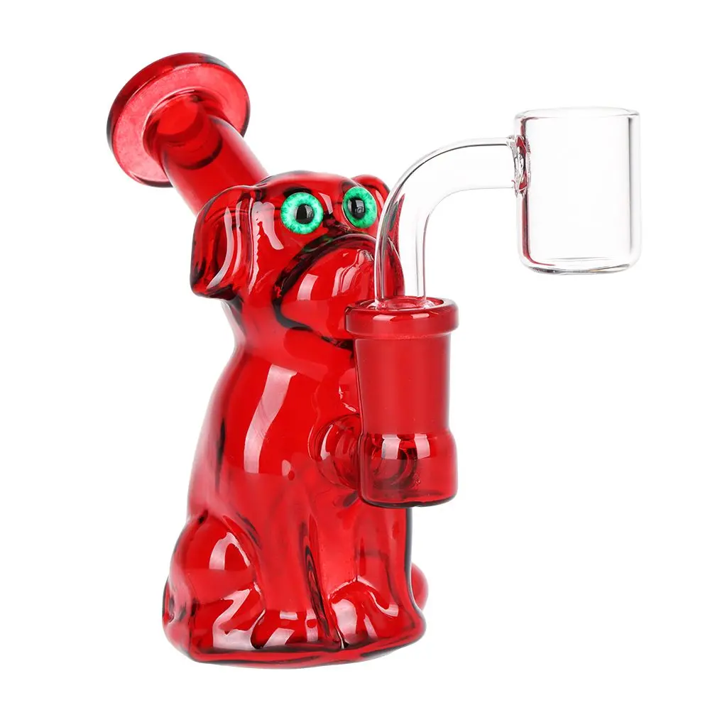 Big Red Dog Glass Dab Rig - 4" / 14Mm F 1
