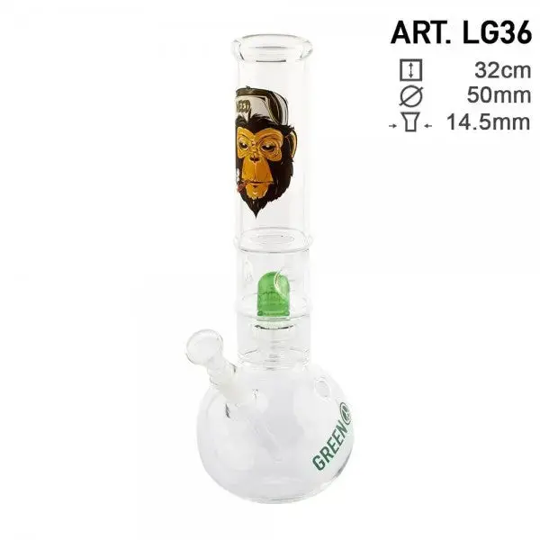 Greenline | 12.5" Round Glass Water Pipe W/ Dome Perc 1