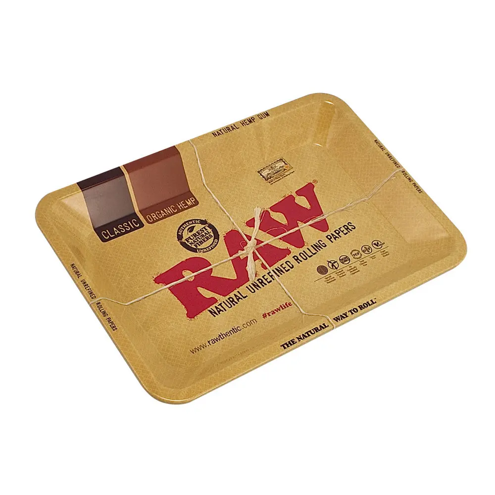 Raw Aluminum High Sided Rolling Tray - Mini 7" X 5" 1