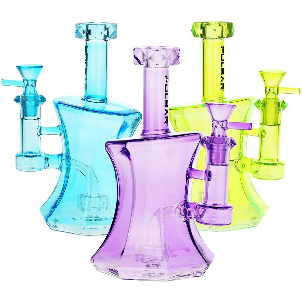 Pulsar Drippy Diamonds Glass Water Pipe | 7.5" | 14Mm F 1