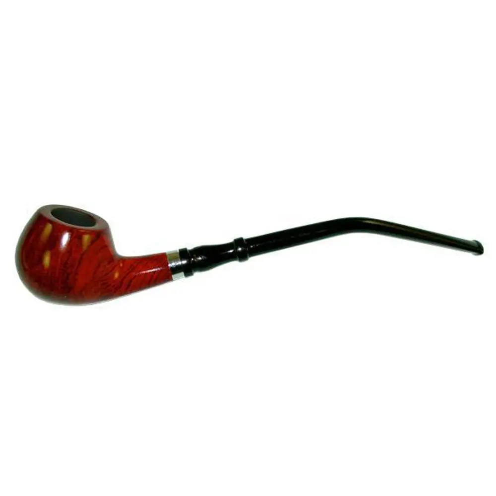 Pulsar Shire Pipes Churchwarden Cherry Wood Tobacco Pipe W/Bent Stem | 7.5" 1