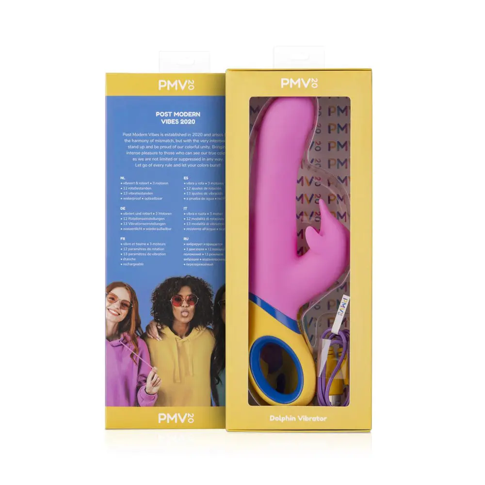 Pmv20 Copy Dolphin Vibrator Silicone Pink 1