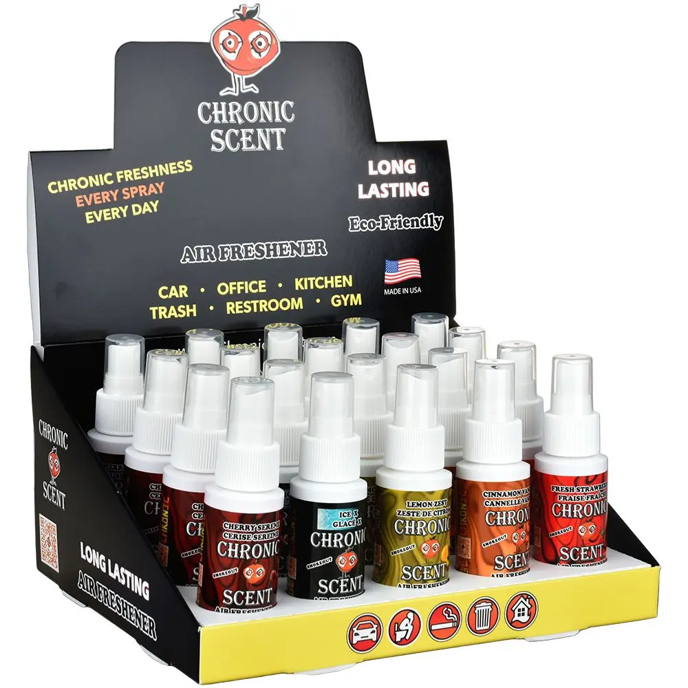 Orange Chronic Scent Air Freshener Spray | Assorted Scents | 20Ct Display 1