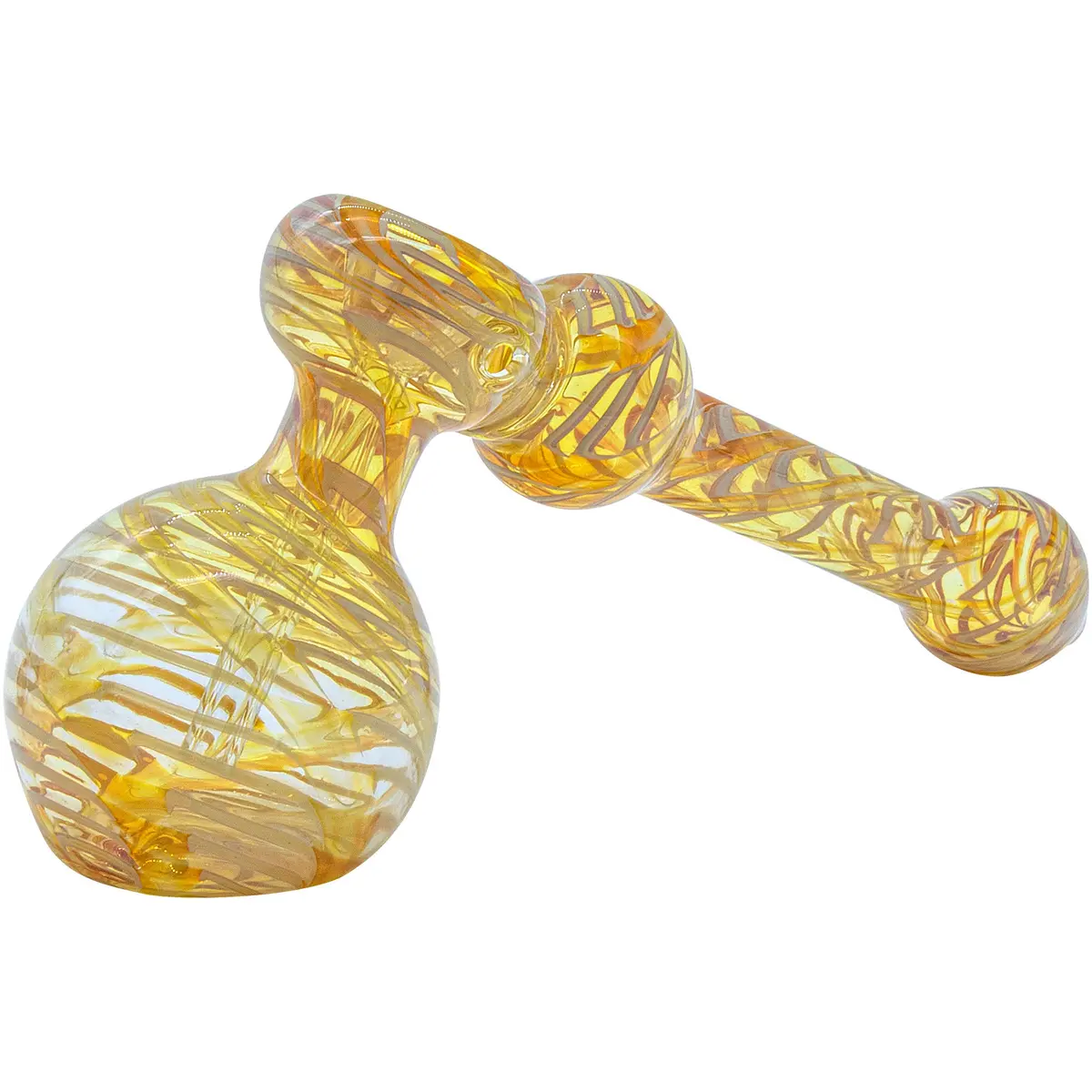 La Pipes Full Rake Fumed Hammer Bubbler Pipe 6" 1