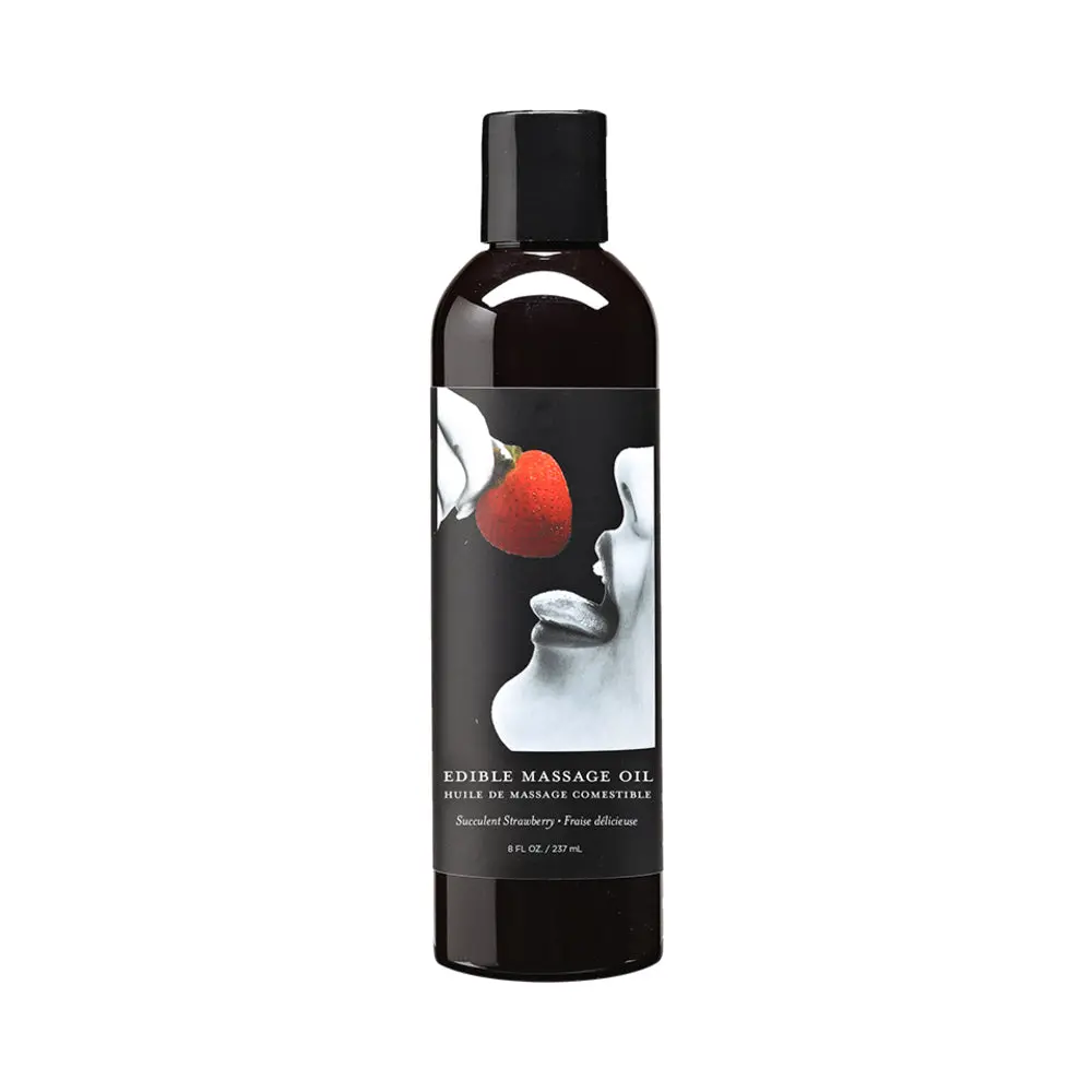 Earthly Body Edible Massage Lotion Strawberry 8 Oz. 1