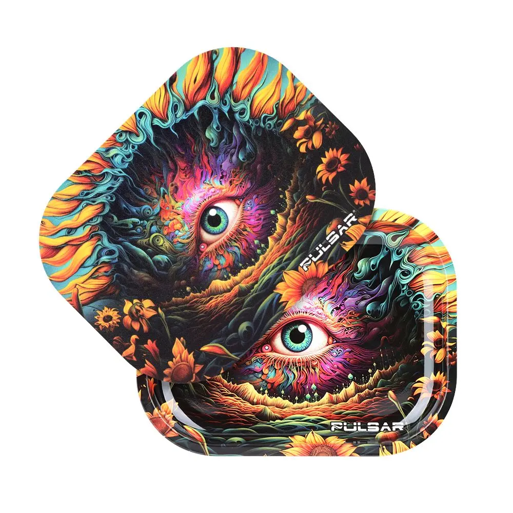 Pulsar Mini Rolling Tray & Lid Kit - Sunflower Of The Mind / 7"X5.5" 1