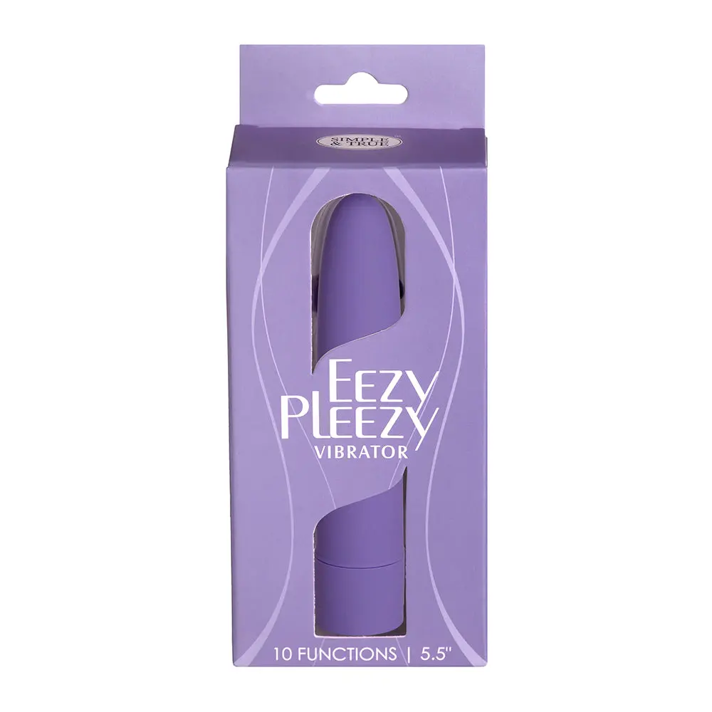 Simple & True Eezy Pleezy Classic Vibrator 5.5 In. Purple 1