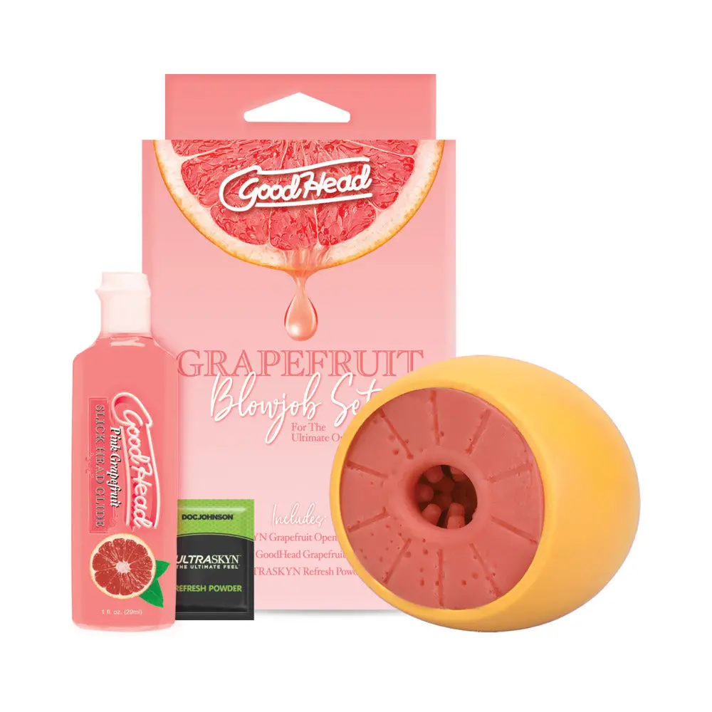 Goodhead Grapefruit Blowjob Set Yellow Pink 1