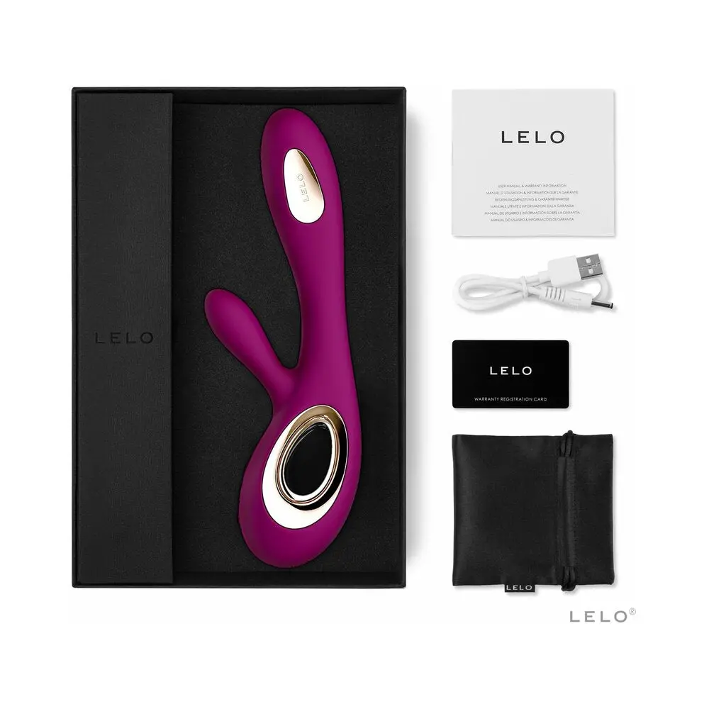 Lelo Soraya Wave Rechargeable Rabbit Vibrator Deep Rose 1