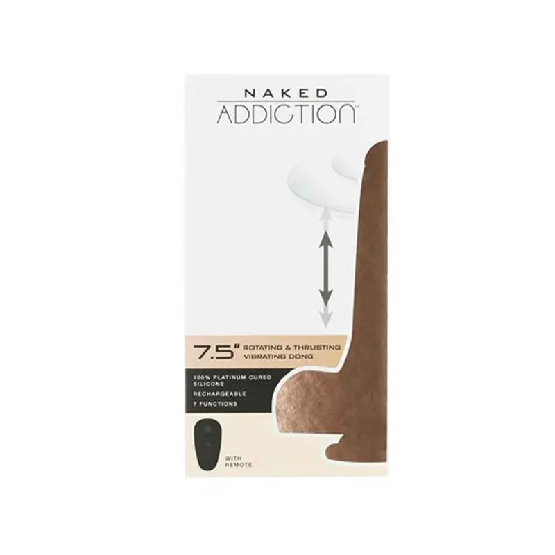 Naked Addiction The Freak 7.5 In. Rotating & Thrusting Vibrating Dildo Beige 1