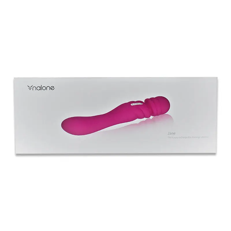 Nalone Jane Rechargeable Silicone Dual Ended Wand Vibrator Pink 1