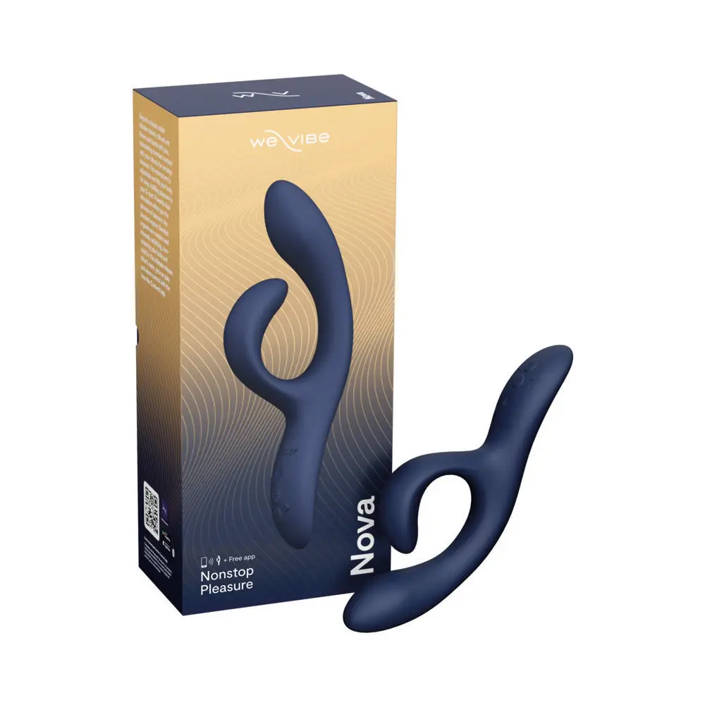 We-Vibe Nova 2 Rechargeable Flexible Silicone Rabbit Vibrator Midnight Blue 1