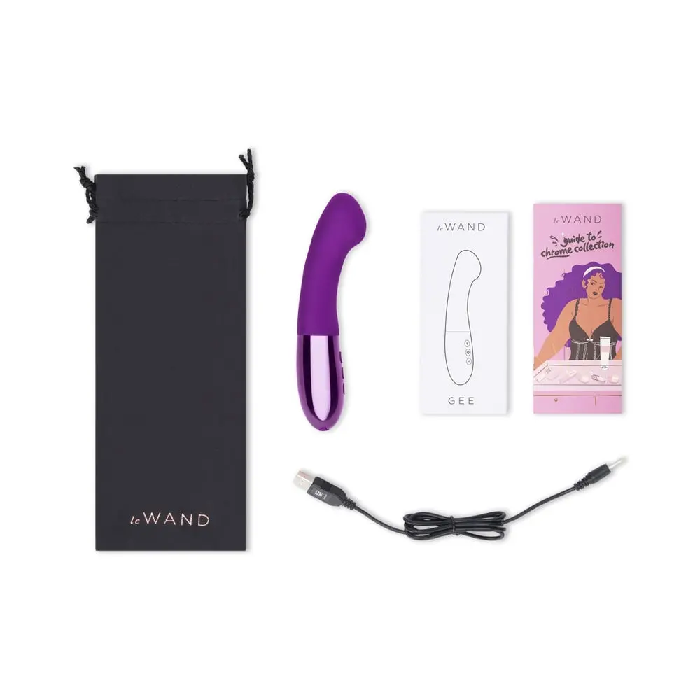 Le Wand Gee Rechargeable Silicone G-Spot Targeting Vibrator Dark Cherry 1