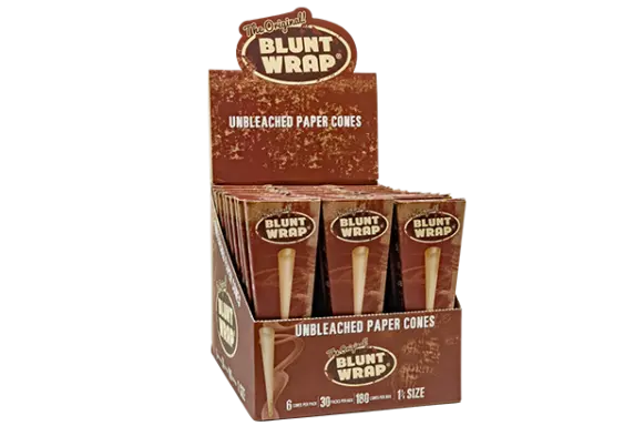 Orginal Blunt Wrap Unbleached Cones - 1/4 - 6 Pack 1