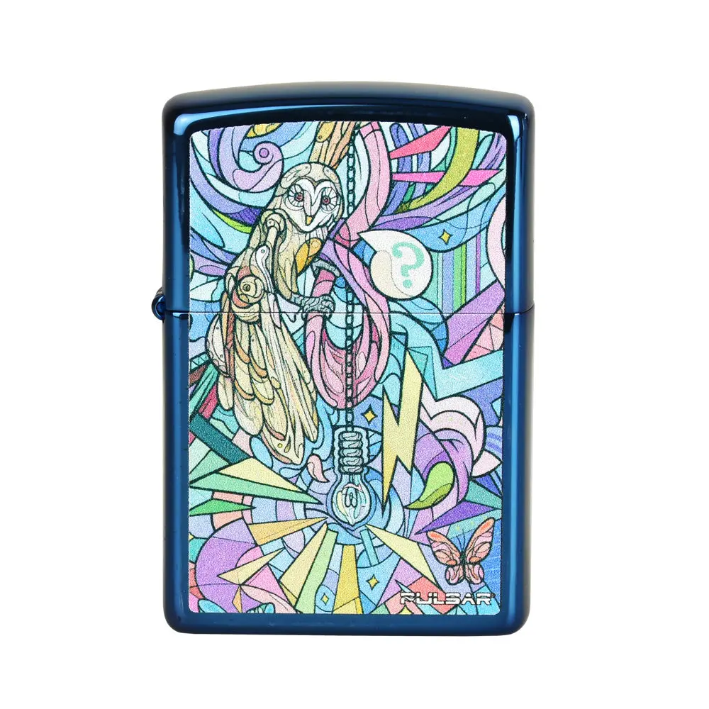 Zippo Lighter | Pulsar Mechanical Birdhouse Owl | Sapphire 1