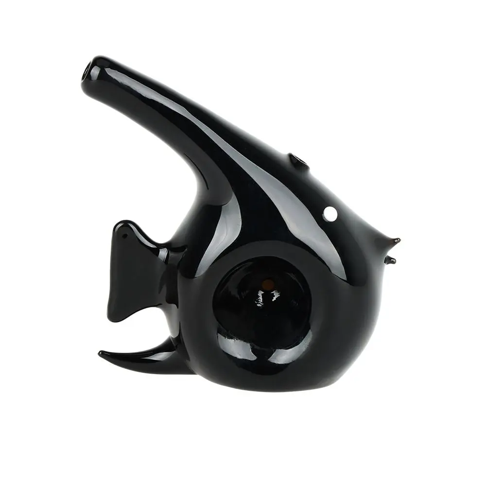 Angelfish Glass Hand Pipe - 3.25" / Black 1