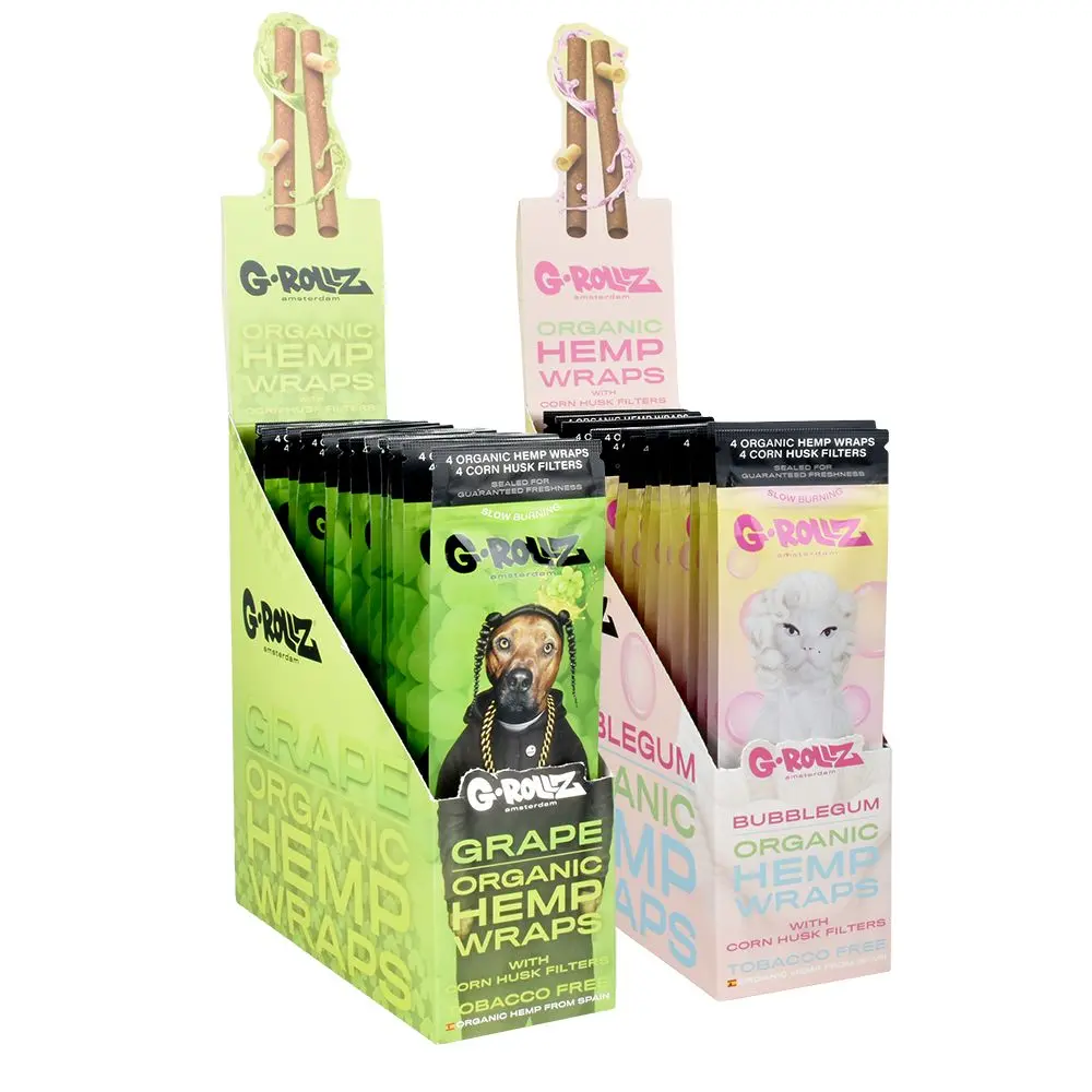G-Rollz Pets Rock Organic Hemp Wraps | 4Pc | 15Pk Display 1