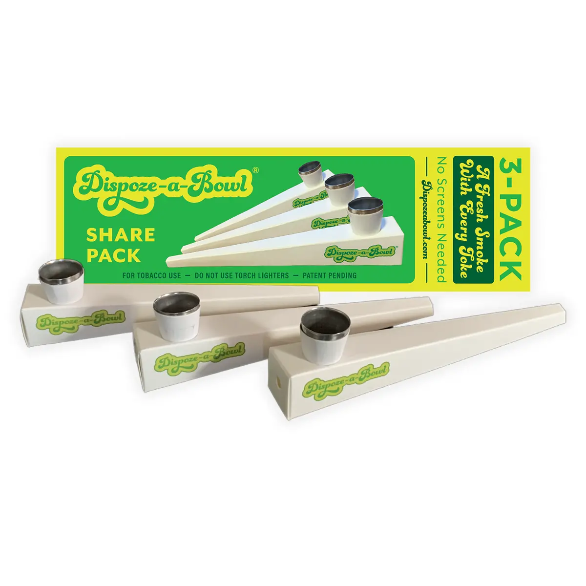The Dispoze-A-Bowl® 3-Pack: Your Essential On-The-Go Clean Smoke 1