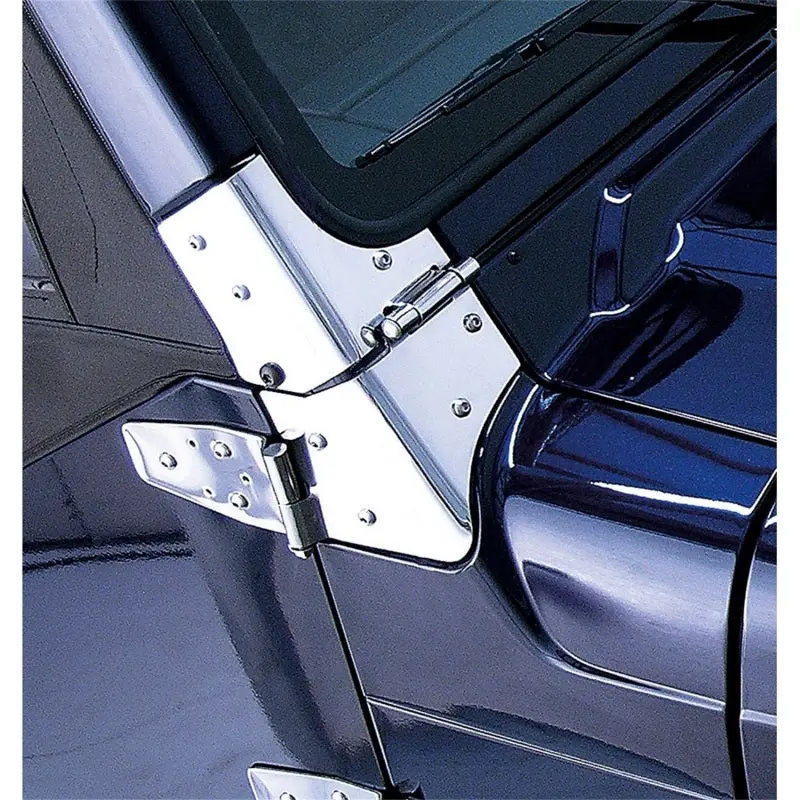 Rugged Ridge 97-06 Jeep Wrangler Stainless Steel Windshield Hinges 1