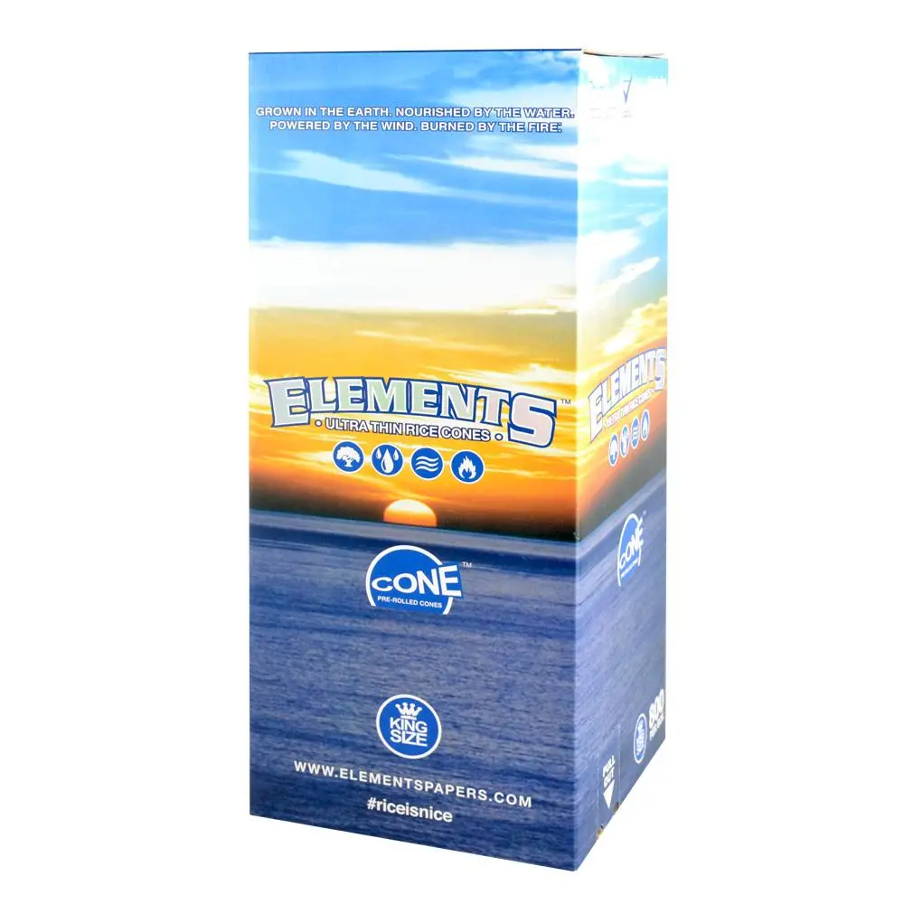 Elements Rice Pre-Rolled Cones | 800Pc Bulk Box 1