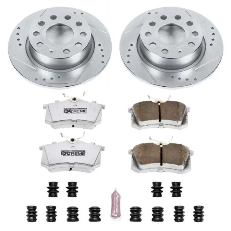 Power Stop 10-13 Audi A3 Rear Z26 Street Warrior Brake Kit 1
