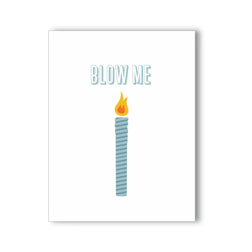 Blow Me Candle Naughty Kard 1