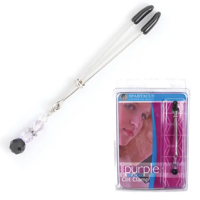 Tweezer Clit Clamp With Purple Bead 1