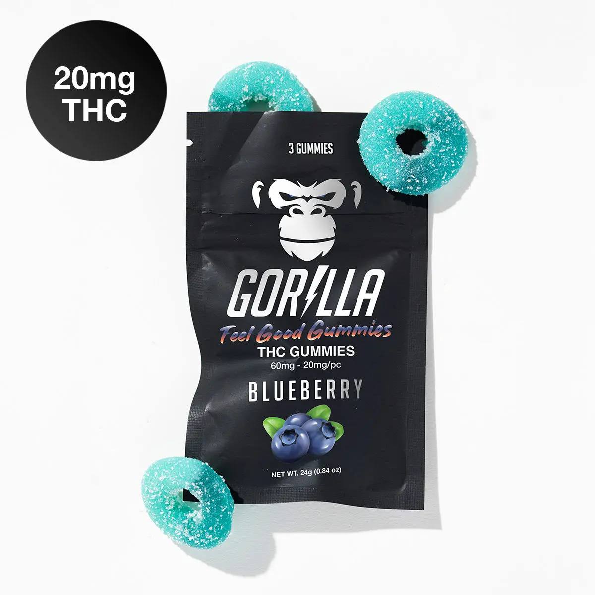 Thc Gummies - 20Mg Delta 9 (3Pc) 1