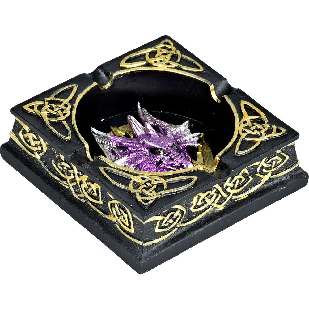 Celtic Dragon Polyresin Ashtray - 4.5" 1