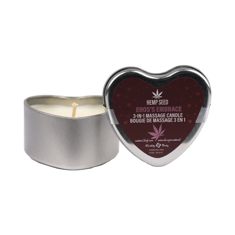 Earthly Body Hemp Seed 3-In-1 Valentines Day Candle Eros's Embrace 4 Oz. 1