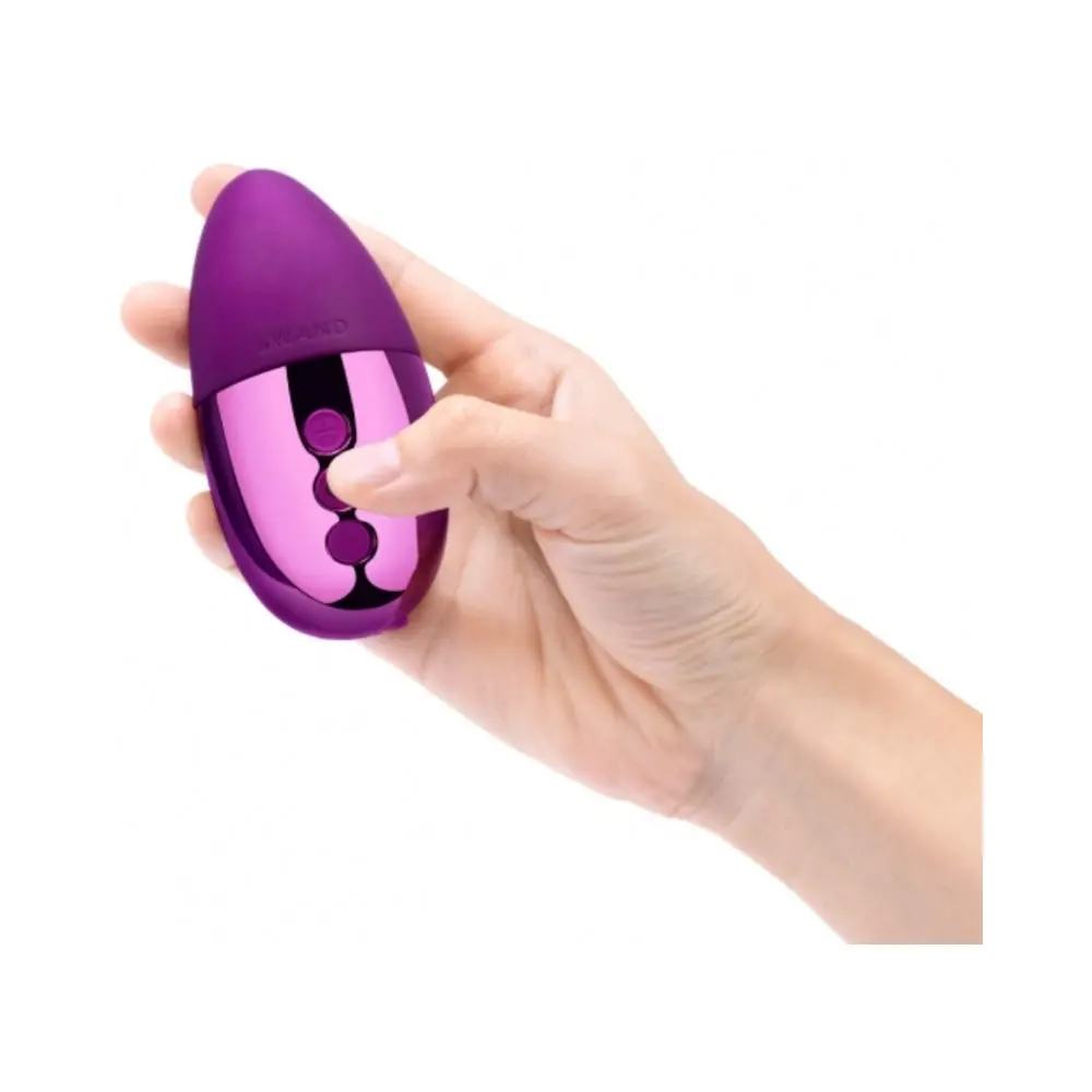 Le Wand Chrome Point Rechargeable Silicone Mini Vibrator Dark Cherry 2
