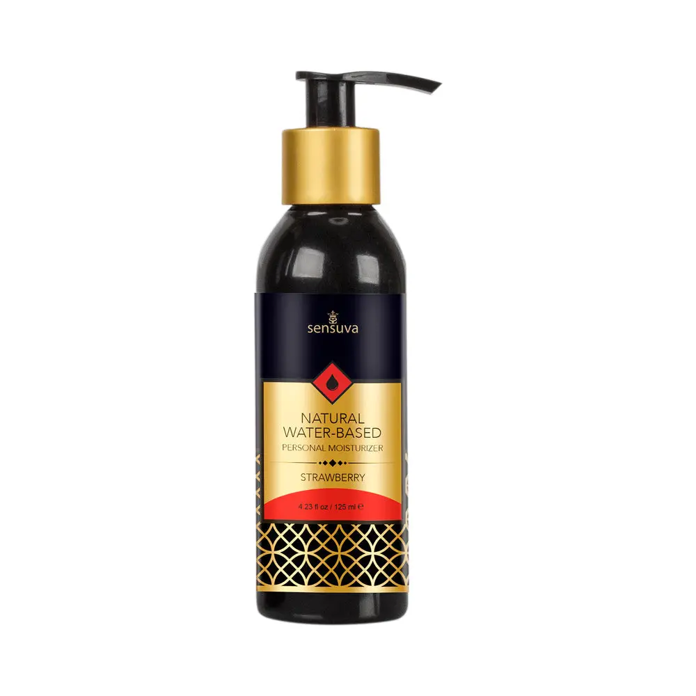Sensuva Natural Water-Based Personal Lubricant Strawberry 4.2 Oz. 1