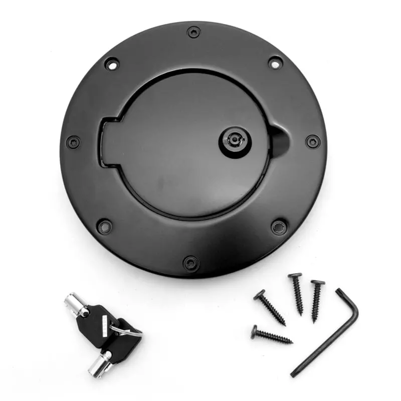 Rugged Ridge Locking Gas Cap Door Black Alum 97-06Tj 1