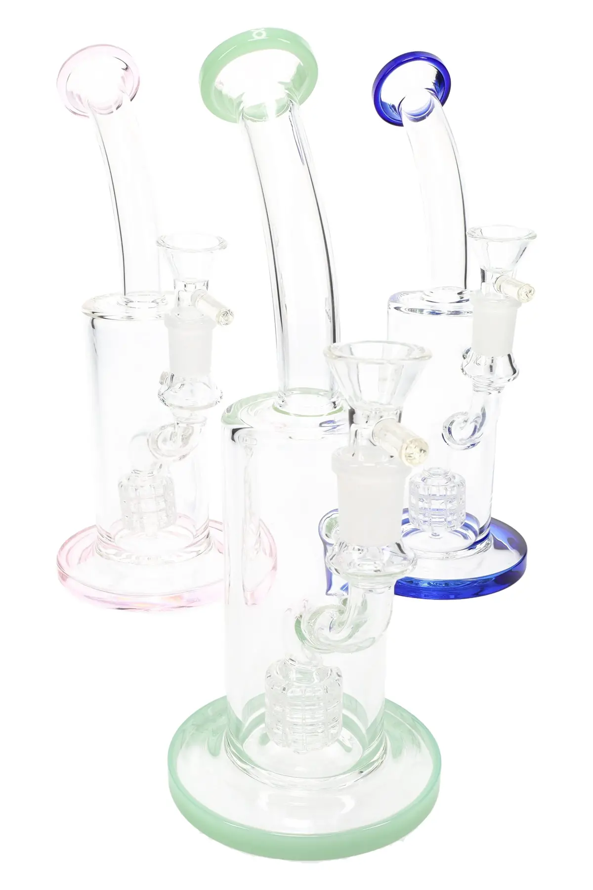 Stemless Matrix Perc Straight Shooter Bong “Bubble Vector” – 14.5 Mm – 9″ 1