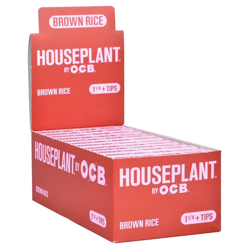 Houseplant By Ocb Papers + Tips - Brown Rice /50Pc/ 1 1/4" 24Ct 1