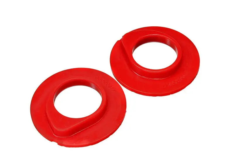 Energy Suspension 90-96 Ford F-150/Ford Bronco Front Coil Spring Isolator Set - Red 1