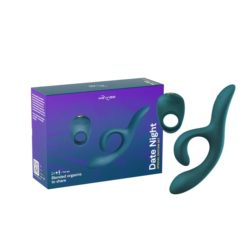 We-Vibe Date Night Special Edition Couple's Vibrator Set (Nova 2 & Pivot) Green Velvet 1