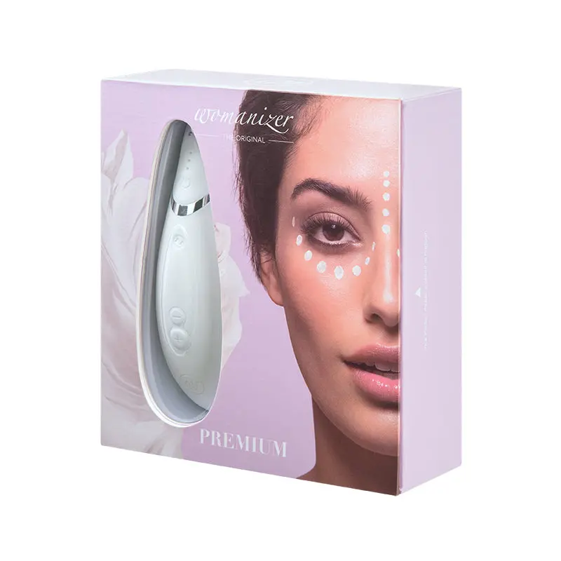 Womanizer Premium Rechargeable Silicone Autopilot Pleasure Air Clitoral Stimulator White/Chrome 1